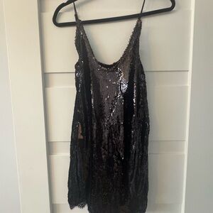 Black Sequin Dress